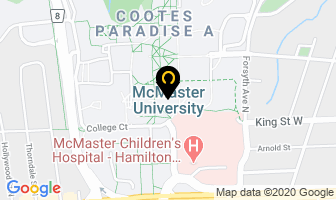 Mcmaster University in Hamilton map