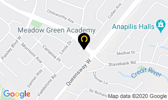 Meadow Green Academy in Mississauga map