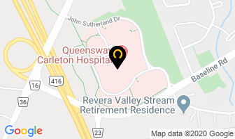 Medigas Queensway Carleton Hospital in Ottawa map