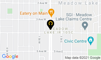 Medstead Library in Meadow Lake map