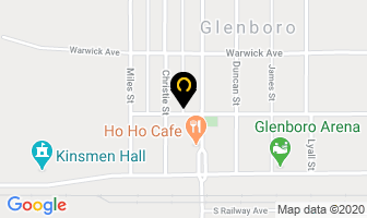 Megan Fulford in Glenboro map