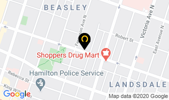 Megan Nails in Hamilton map