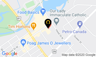 Meridian Hearing in Strathroy map