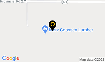 Merv Goossen Lumber in Pine River map