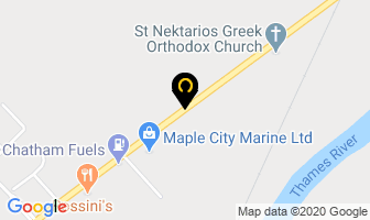 Michener Autobody in Brownsburg-Chatham map