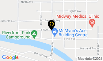 Midway Public Library in Midway map