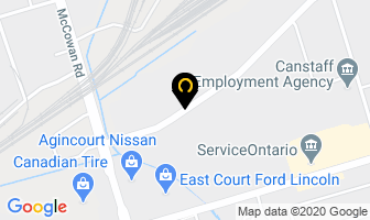 Milestone Tire Canada in Scarborough map