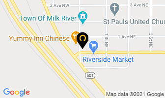 Milk River Inn in Milk River map