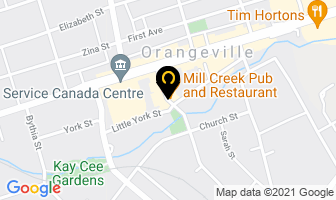 Millcreek Pub in Orangeville map