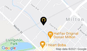 Milton Curling Club in Hamilton map