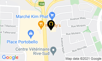 Min And Kim Trading in Brossard map