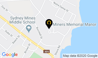 Miners Memorial Manor in Sydney Mines map
