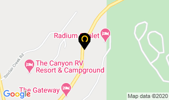 Misty River Lodge in Radium Hot Springs map