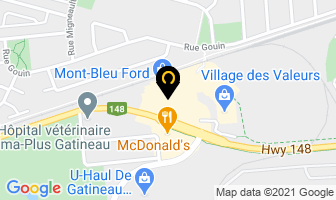Mont-Bleu Ford in Gatineau map
