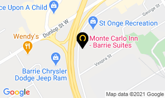 Monte Carlo Inns Barrie Suites in Barrie map