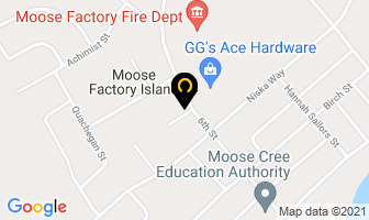 Moose Band Development Corp in Cochrane District map