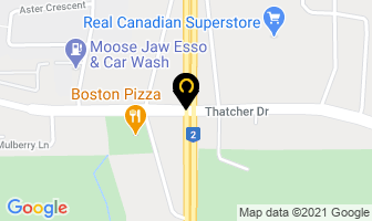 Moose Jaw Husky in Moose Jaw map