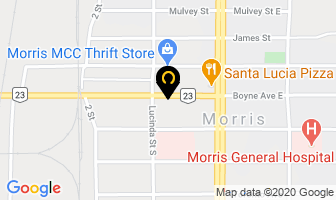 Morris Chiropractic Office Dr Paul Kowall in Morris map