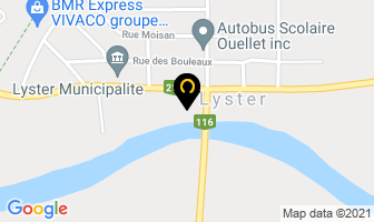 Motel Chalets Lyster in Lyster map
