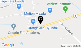 Motion Mazda in Orangeville map