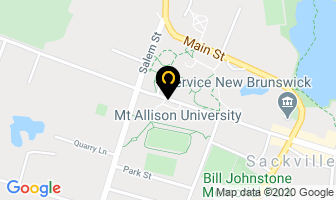Mount Allison University Central Recieving in Sackville map