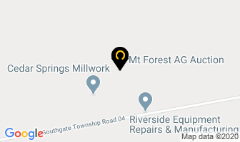 Mount Forest Ag Auction in Southgate map