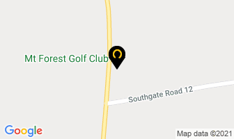 Mount Forest Golf Club in Drayton map