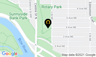 Mount Pleasant Tennis Club in Calgary map