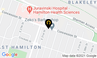 Mountain Coin Laundry in Hamilton map