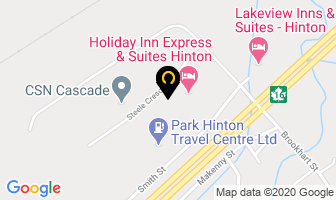 Mountain Park Glassworks Ltd in Hinton map