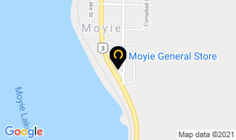 Moyie General Store in East Kootenay B map