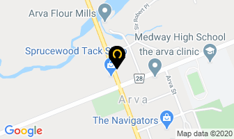 Murphy Bus Lines in Arva map