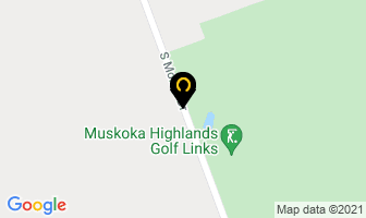 Muskoka Highlands Golf Course in Bracebridge map