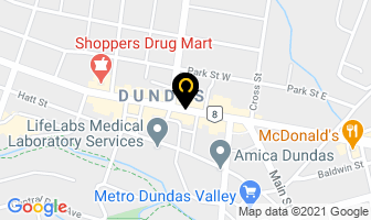 Myles Travel in Dundas map