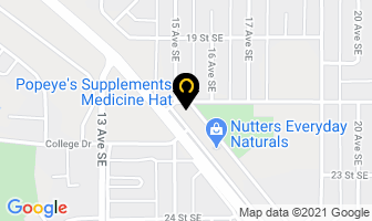 Mystic Custom Glass in Medicine Hat map