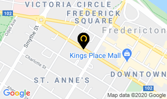 N B Hog Marketing Board in Fredericton map