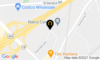 Nalco Canada Co Head Ofc in Burlington map