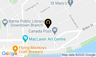 Nat Caron Photography in Barrie map