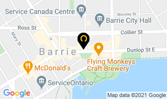 National Bank in Barrie map