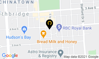 National Bank Financial in Lethbridge map