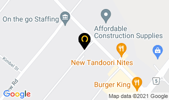 National Moving & Storage in Mississauga map