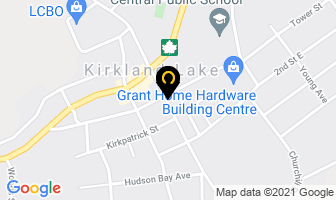 New Beginnings in Kirkland Lake map