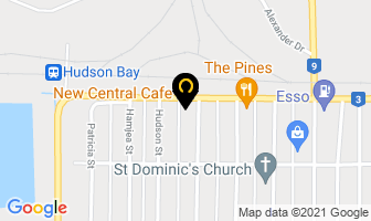 New Central Cafe in Hudson Bay map