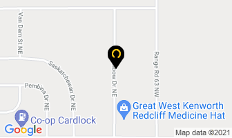 New Concept Equipment Rentals in Redcliff map