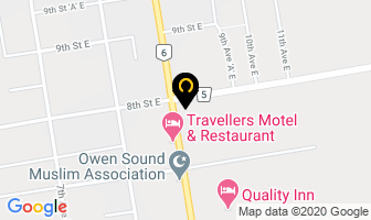 New Orleans Pizza in Owen Sound map