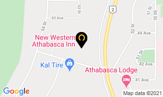 New Western Athabasca Inn in Athabasca map