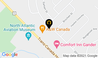 Newfoundland Trailway Council in Gander map