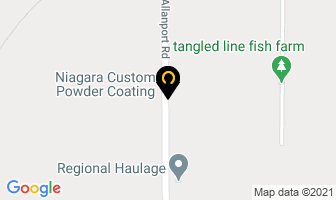 Niagara Custom Powder Coating Inc in Estevan map