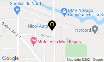 Nicol Auto Inc. in La Sarre map