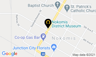 Nokomis District Museum in Nokomis map